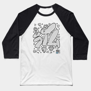 L1M0N Graffiti 6AT0W3AR Anniversary Tee (Linework) Baseball T-Shirt